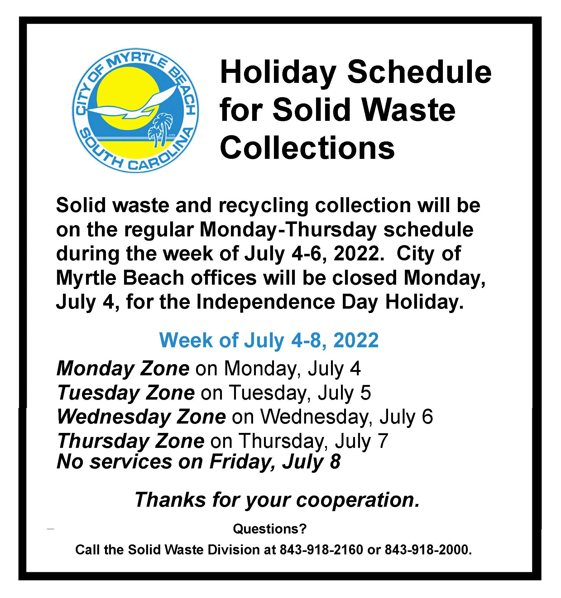 Solid Waste Holiday ad 2022 July 4 Corrected - Copy